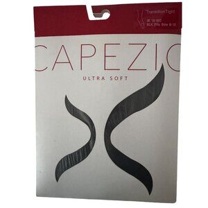 Capezio Ultra Soft Black Transition Tights Size 8-12 NIP
